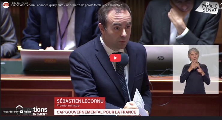 Fin de vie : Lecornu annonce qu’il y aura « une liberté de parole totale » des ministres